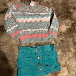 Baby Sweater and Skirt Set
